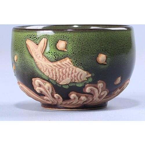 4 Pieces Home Ceramic Tea Cup Kung Fu Teacup Teaware Drinkware