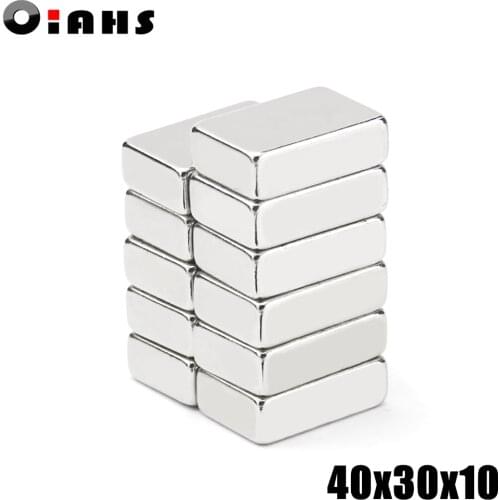 5pcs F40x30x10mm Super Powerful Strong Rare Earth Block NdFeB Magnet Neodymium N35 Magnets F40*30*10mm- Free Shipping