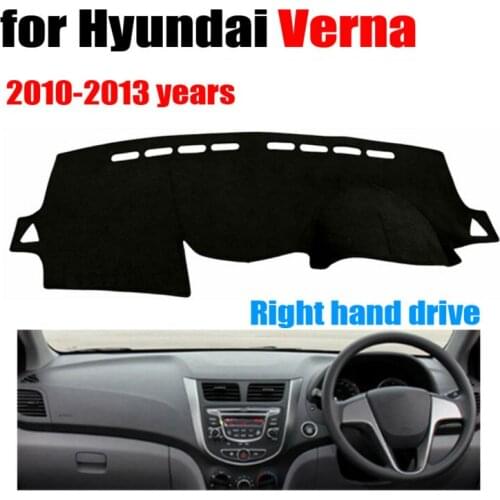 Car dashboard cover mat for Hyundai Verna 2010-2013 years Right hand drive dashmat pad dash cover auto dashboard accessories