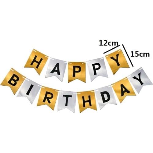 Happy Birthday Banner Birthday Party Bunting Flag Decoration Kids Decoration Children Ornament Baby Colorful