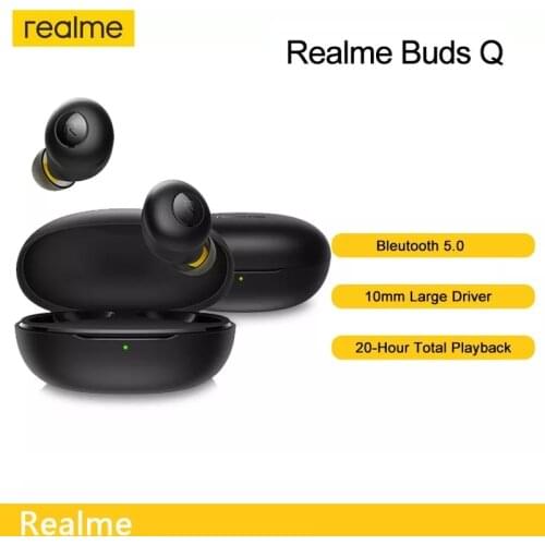 Realme Buds Q TWS Wireless In-ear Earphones Bluetooth 5.0 Touch Control Headphones 20H Battery Life Charging Box Sports Headset