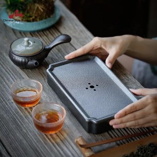 Tea Set Iron Tea Trays Vintage Pot Holder Tea Board Kung Fu Tea Tray Table Accessories