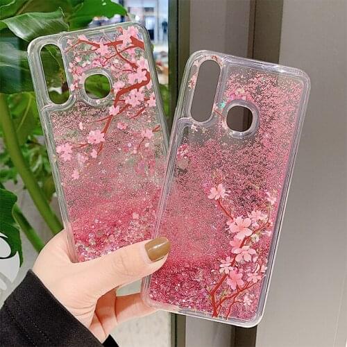 Quicksand Pink love heart Sequins case For VIVO Y7S Z5 Y17 Y3 Y15 Y19 Y5S U3 Y20 Y70S V11i IQOO NEO3 S5 S6 S7 X50 X30pro X27 X20
