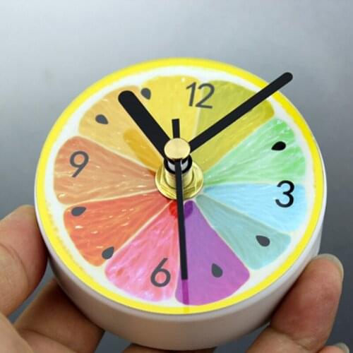 CNIM Hot Unique Lemon Pattern Kitchen Refrigerator Fridge Magnet Portable Wall Clock Arabic Numeral Magmatic Clock Home Decora