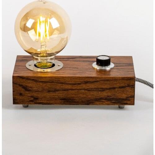 Decorative Custom Design Lighting Indoor Living Room Study Natural Oak Chrome Trim Reading Lamp