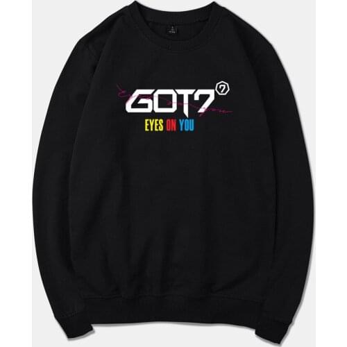 Kpop GOT7 EYES ON YOU print hoodie sweatshirts fleece/loose pullover hoodies sweatshirt got7 autumn winter unisex tracksuit Tops