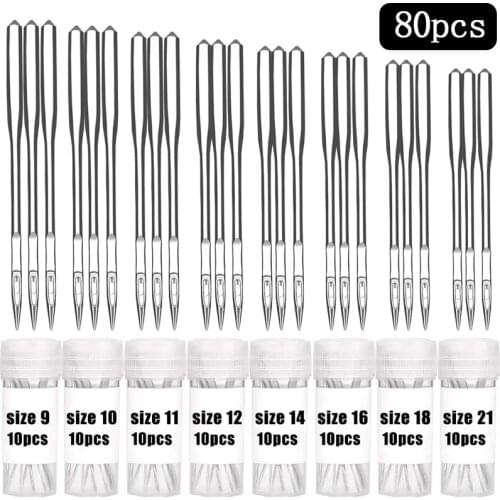 Imzay 80 Count Sewing Machine Needles 8 Sizes Sewing Machine Needles Universal Regular Point for Singer, Brother, Sizes