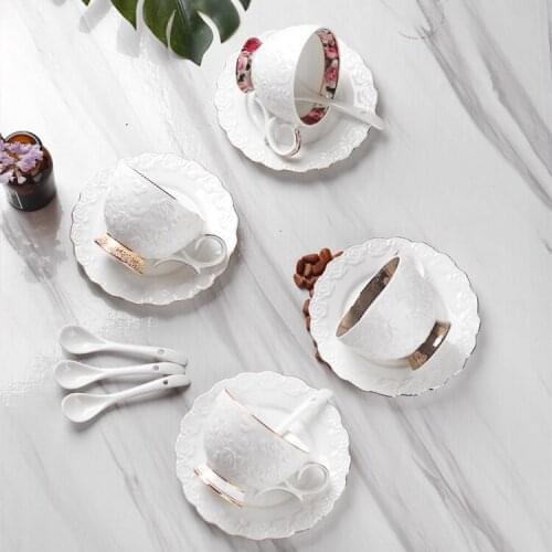 Ceramic coffee cup home European minimalist bone China scented tea afternoon tea cup and saucer gift