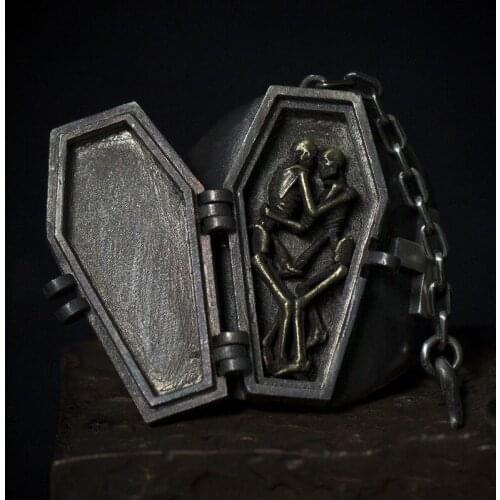 New 25 Silver Skull Cross Rings Vampire Red Stone For Men Woman Retro Ring Punk Hip hop Ring Band Rings Fashion Jewelry Male