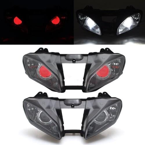 Motorcycle Modified Assembled HID Projector Conversion Headlight For Yamaha YZF R6 2006-2007 Red Demon Eyes Headlamp