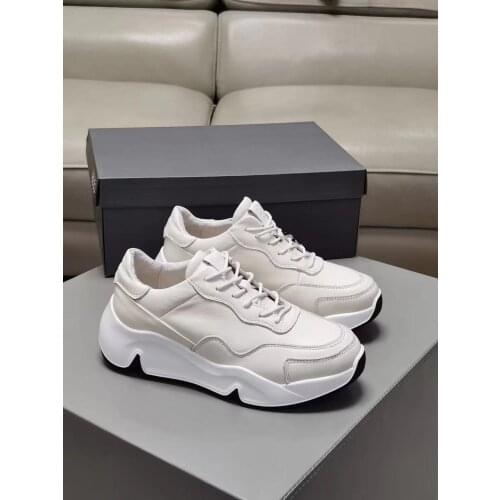 New style ladies sports casual shoes black and white 2 color thick-soled walking shoes fashion leather running shoes size 35-40