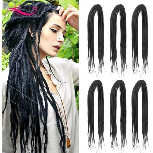 Hair Nest New Dreadlocks Corchet Braiding Hair Dreads Crochet Synthetic Braiding Hair Extension 20 Inch Faux Locks for Women
