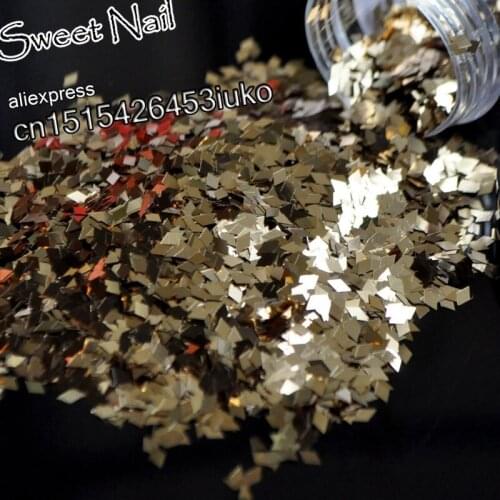 2020 Charming sexy sequins glittering diamond nail decoration 3D LEI piece sequins light Yellow B0213