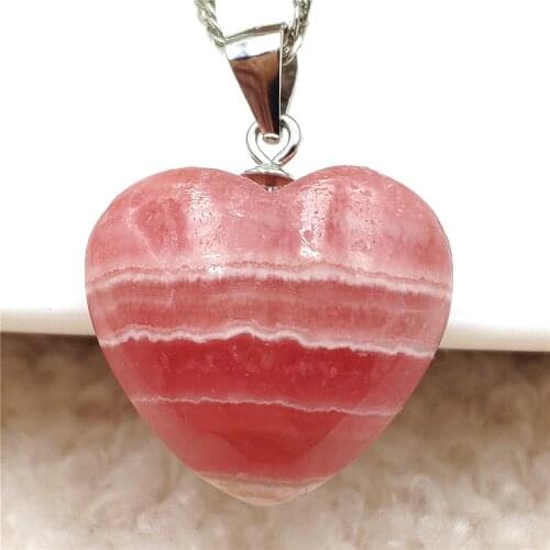 Genuine Natural Red Rhodochrosite Pendant Necklace Gems Water Drop Stone Women Men For Love Reiki Rose Gold Plated Gift AAAAA