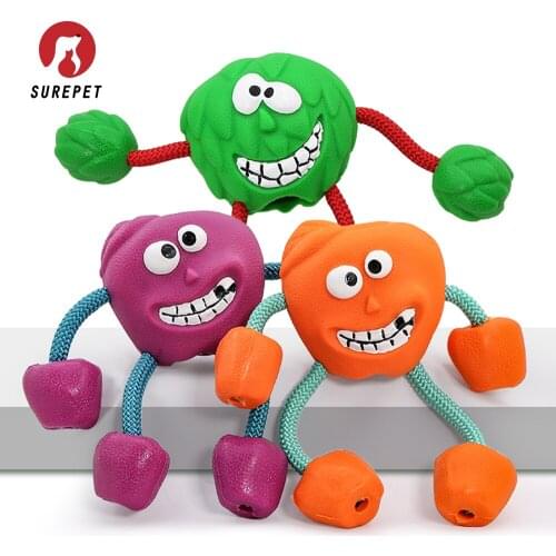 Durable Pineapple Shaped Dog Toys Chew Safe Pet Toys For Small Medium Small Dogs Puppy Food Dispensing Ball Teething