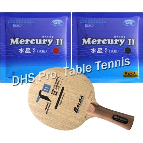 Pro Combo Racket Galaxy YINHE T-11+ T11S with 2x Galaxy YINHE Mercury 2 Rubbers Shakehand long handle FL