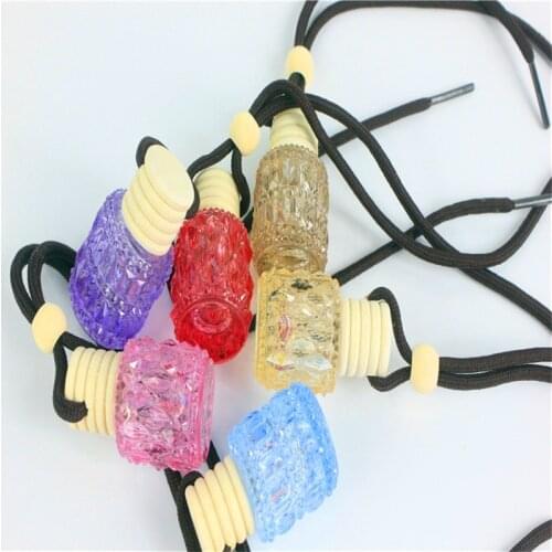 10pcs/lot 5ml screw print perfume bottle polymer clay empty small perfume refillable bottle Car Pendant Personalized Gift