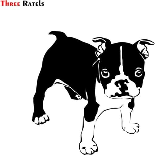 Three Ratels FTZ-120# Pvc Waterproof French Bulldog Boxer Window Wall Car Sticker Decal