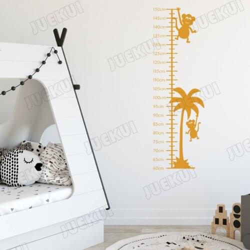 Scale With Naughty Monkey Removable Wall Stickers for Kids Room Boys Bedroom Vinyl Wall Decals Home Murals Poster TA468