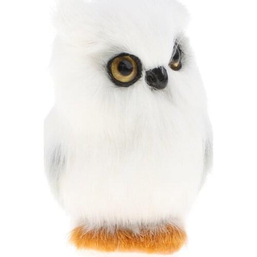 Vivid Simulation Plush Animal Model Figures Home Decoration Kids Toy Birthday Gift - Owl