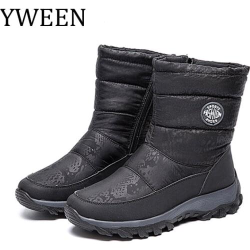 YWEEN Womens Boots Waterproof upper Women winter Shoes warm plush antiskid new design free ship outdoor boots for women