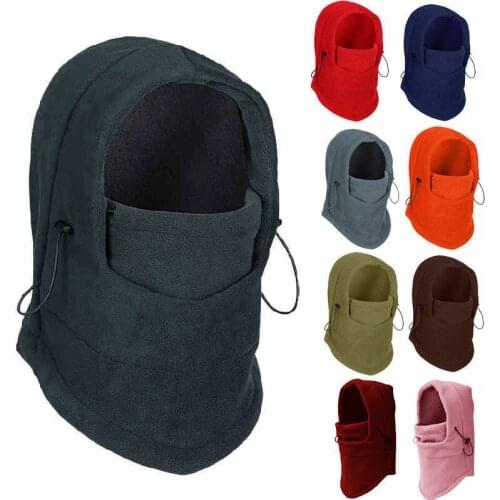 Winter Windproof Hiking Caps Men Warm Thermal Fleece Balaclava Face Beanies Ski Bike Motorcycle Neck Warmer Helmet Hat