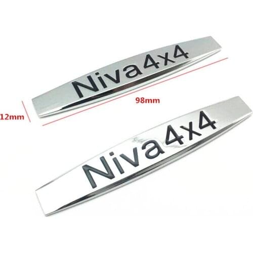 2pcs 3D Metal Niva 4x4 Logo Car Sticker for LADA Granta Kalina Priora Side Emblem Tail Badge Auto Rear Trunk Decoration Decal