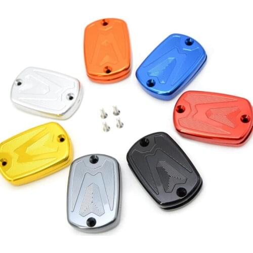 2 pieces Aluminum Motorcycle Front Brake Reservoir Fluid Tank Cap Modified Accessory for Yamaha TMax 530 2012-2016 500 2008-2011