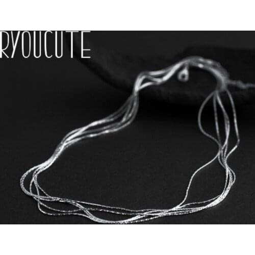 2019 Retro Vintage Style Silver Color Multi-layer Chains Necklaces For Women Choker Necklaces Christmas Gifts