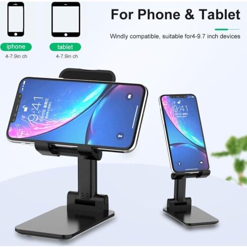 2020 Metal Desktop Tablet Holder Table Cell Foldable Extend Support Desk Mobile Phone Holder Stand For iPhone iPad Adjustable