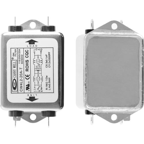 2021 New Power EMI Filter CW4L2-20A-T Monophasic Enhanced AC 220V 50/60 HZ