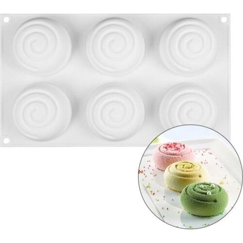 3D Round Whirlpool Silicone Soap Mold Food Grade Silicone Molds for Swirl Soap Making DIY Handmade Soap Candle Craft