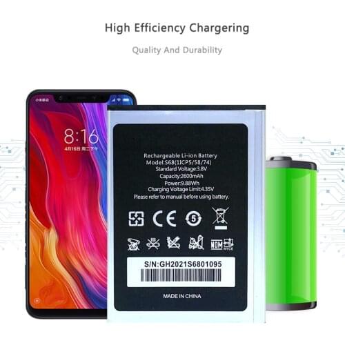 KiKiss New S68 2600mAh Mobile Phone Battery For OUKITEL S68 / C16 Pro High Quality Batery + Track Code free tools