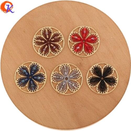 Cordial Design 30Pcs 36*36MM Jewelry Accessories/DIY Making/Flower Shape/Hand Made/Earring Findings/Crystal Jewelry/Wire Charms
