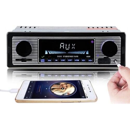 Auto Car Radio Bluetooth Vintage Wireless MP3 Multimedia Player AUX USB FM 12V Classic Stereo Audio Player Car Electric