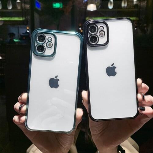 Luxury Shockproof Candy Color Bumper Phone Case For iPhone 12 SE 2020 11 11Pro Max XR XS Max X 7 8 Plus 11Pro Transparent Cover
