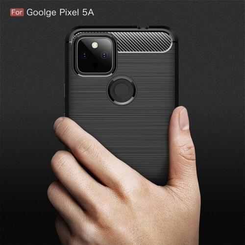 For Google Pixel 5A Carbon Fibre Case For Pixel 4A Slim Rugged Armor Shockproof Soft Rubber Silicone Phone Cases Cover
