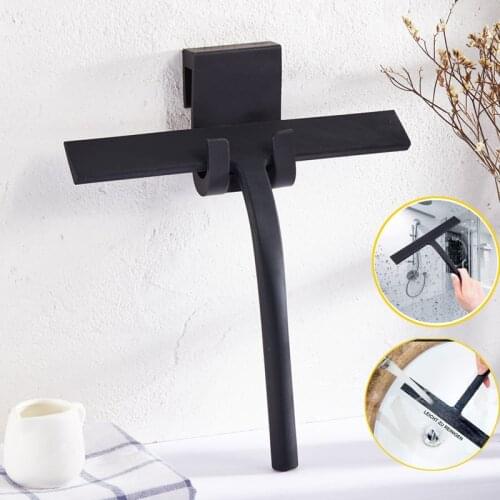 Shower Squeegee Window Glass Wiper Scraper Cleaner with Silicone Blade & Holder Hook for Bathroom Kitchen Car Glass