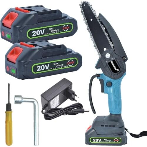 6 Inch Pruning Chain Saw Electric Cordless Chainsaws Logging Trimming Saw Fruit Tree Garden Wood Cutting With Lithium Battery