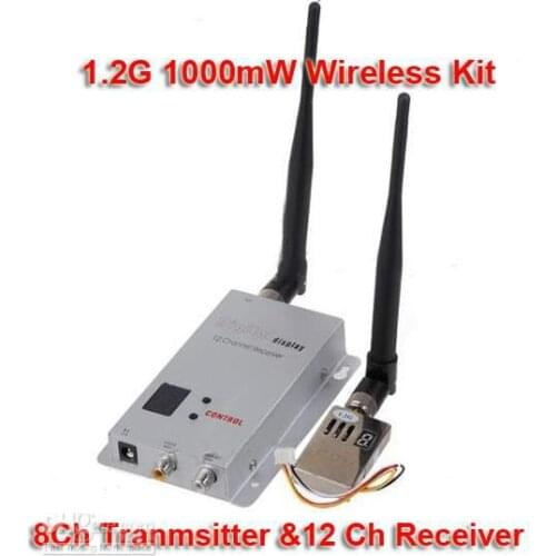 FPV 1.2G/1.3G 1000mW 4Channel Wireless Tranmsitter and 12 Channel Receiver Professional Kit