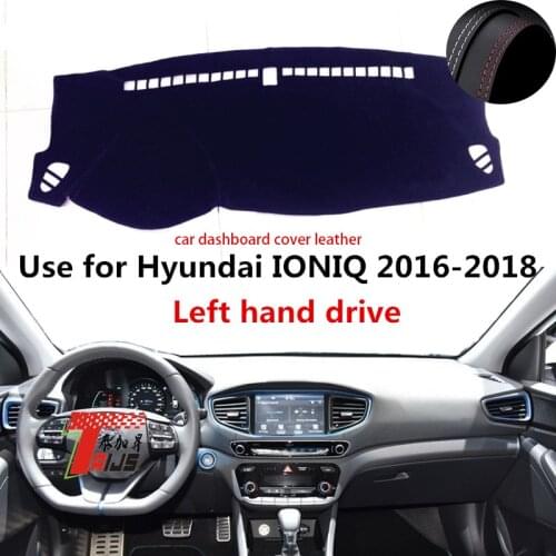 TAIJS Factory Classic Sport Leather Car Dashboard Cover For Hyundai IONIQ 2016 2017 2018 Left hand drive