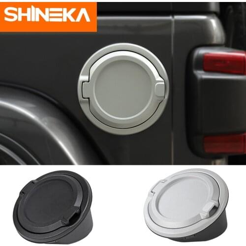 SHINEKA Tank Covers Gas Tank Cap Fuel Filler Door Cover for Jeep Wrangler JL 2018 Unlimited 2/4 Door