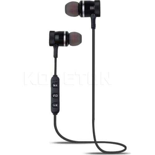 Fine Magnetic Bluetooth Wireless Earphone SweatProof Metal Sports Fashion Running Headphones Magnetic Earpiece Stereo