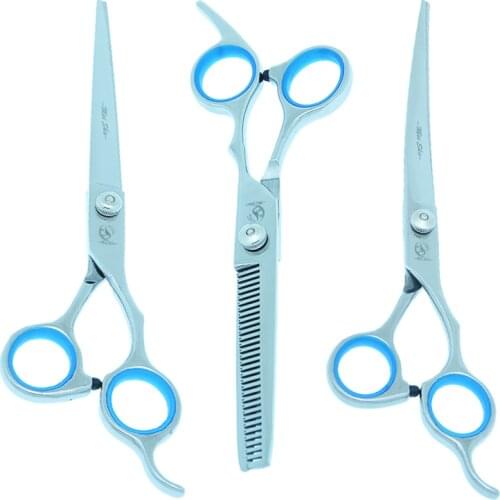 7" Professional Pet Grooming Scissors Set Dog Hair Cutting Scissors Curved Shears Thinning Haircut Clippers Pet Trimmers B0010A