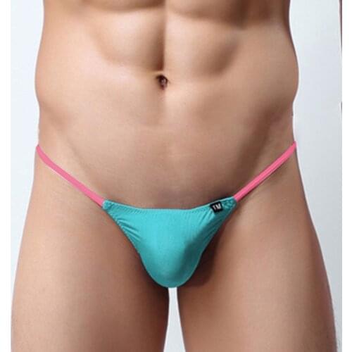 Hot Sale Men Sexy Lace Transparent Personal Briefs Bikini Low Rise Briefs Thong G-String T-Back IceSilk Gay Slip Homme Srting