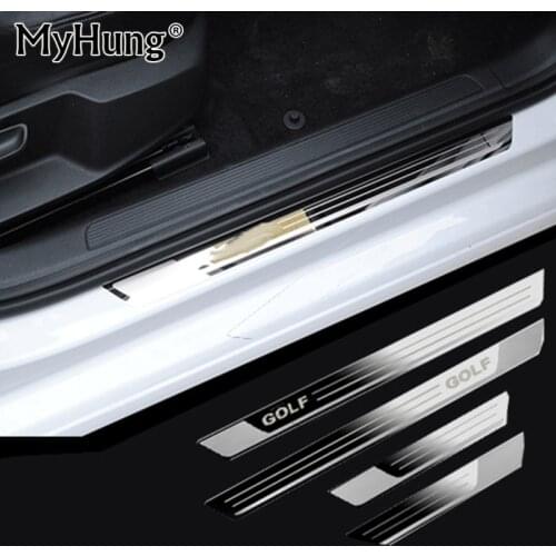 Slim Stainless Steel Door Sill Scuff Plate For Volkswagen Golf 6 Golf 7 MK7 2011 To 2015 Welcome Pedal Threshold Car Accessories