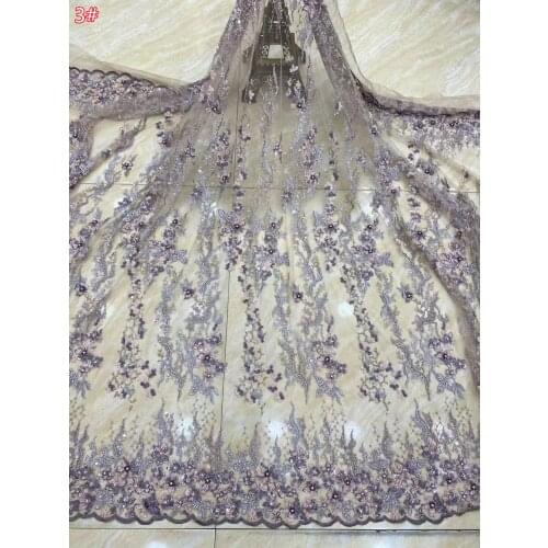 The new exquisite handmade bead flower high-quality tulle embroidery, good quality and good price, suitable for high-end fashion