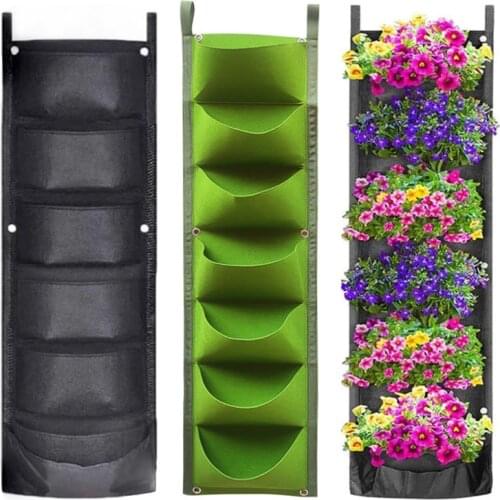 NEW DESIGN Vertical Hanging Garden Planter Flower Pots Layout Waterproof Wall Mount Hanging Flowerpot Bag Indoor Outdoor Use