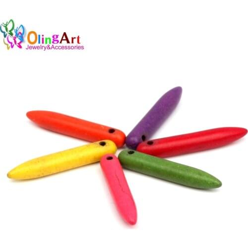 OlingArt 12pcs/Lot Loose Green Stone 30mm Beads Mixed color For Jewelry Making DIY Necklace Supplies 2019 Fashion New