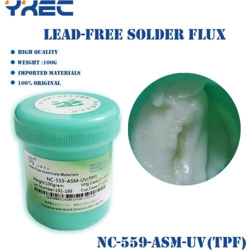 BGA Solder Paste Lead-Free NC-559-ASM-UV(TPF) 100G Welding Assist Tools for PCB Reballing Soldering Repair No-Clean